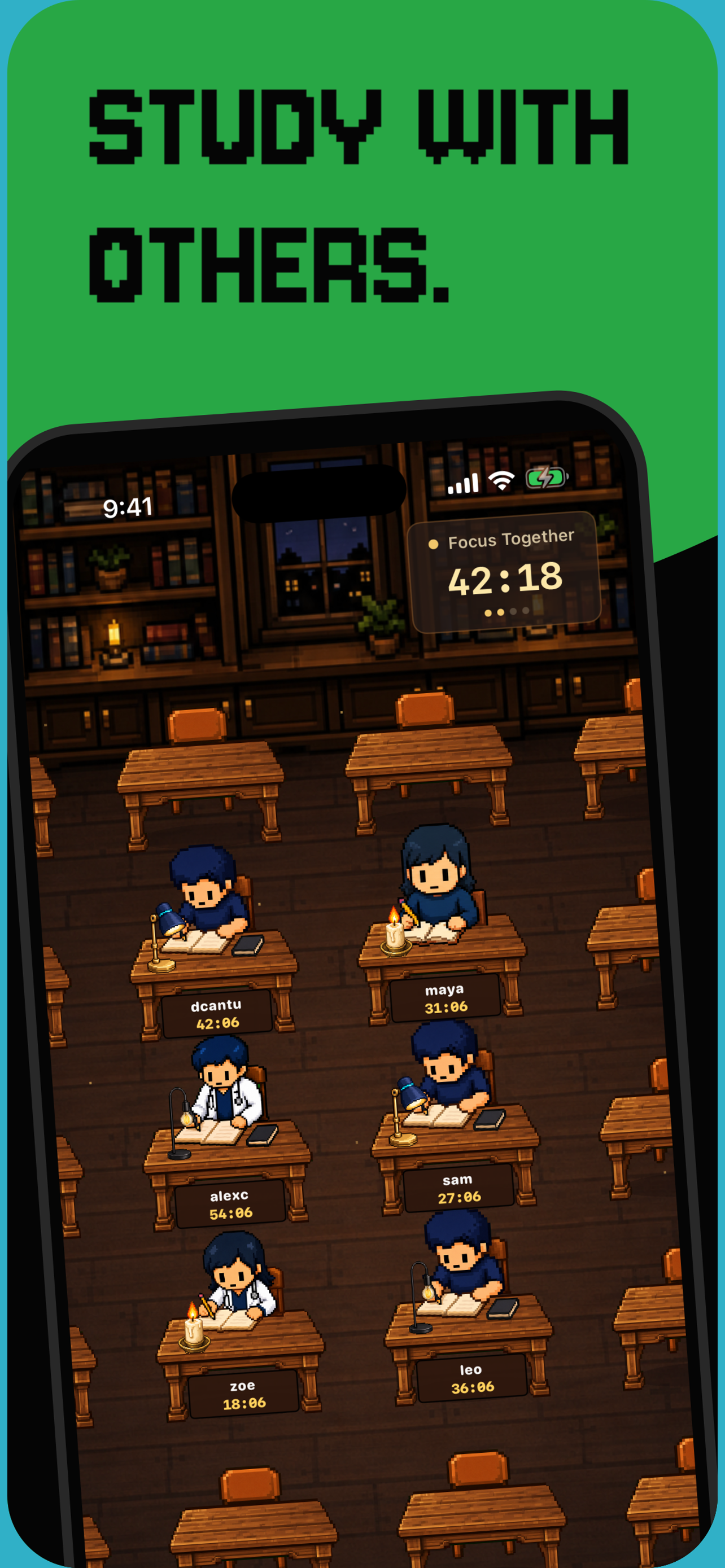 Study with others in a LapseIn pixel room